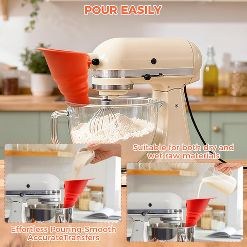 KCMOSGI easy pour for flour and sugar into the mixing bowl