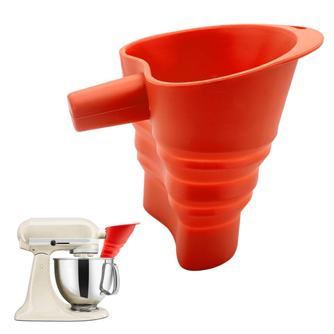 KCMOSGI Flour Funnel Attachment for KitchenAid, precise pouring and mess-free baking