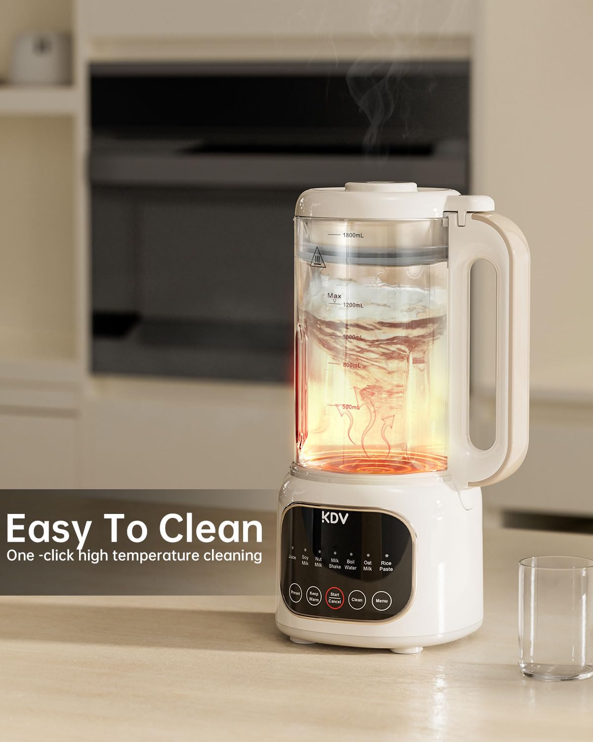 KDV Keep-warm feature maintains beverage temperature for hours