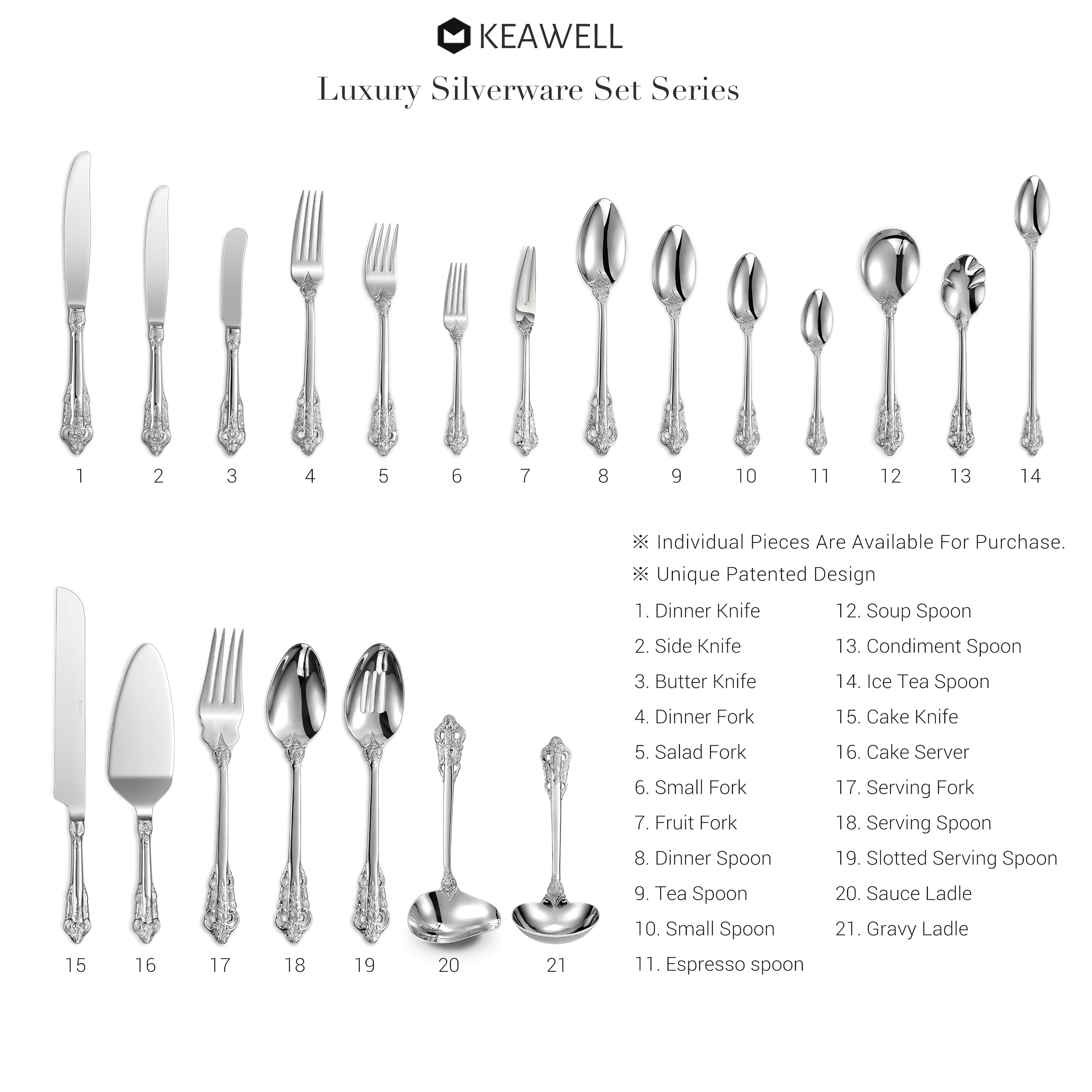 KEAWELL dessert-spoon ideal for parfaits and sundaes with easy scooping