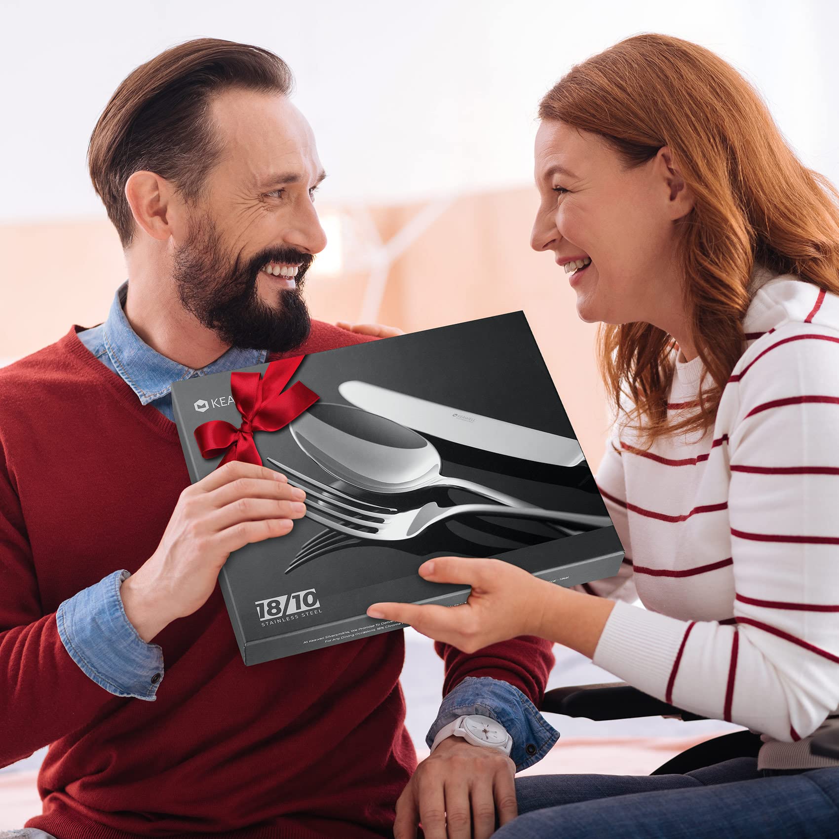 KEAWELL gift-boxed silverware set suitable for weddings or special occasions.