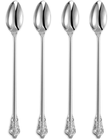 KEAWELL luxurious 9-inch iced tea spoons with mirror finish for elegant serving