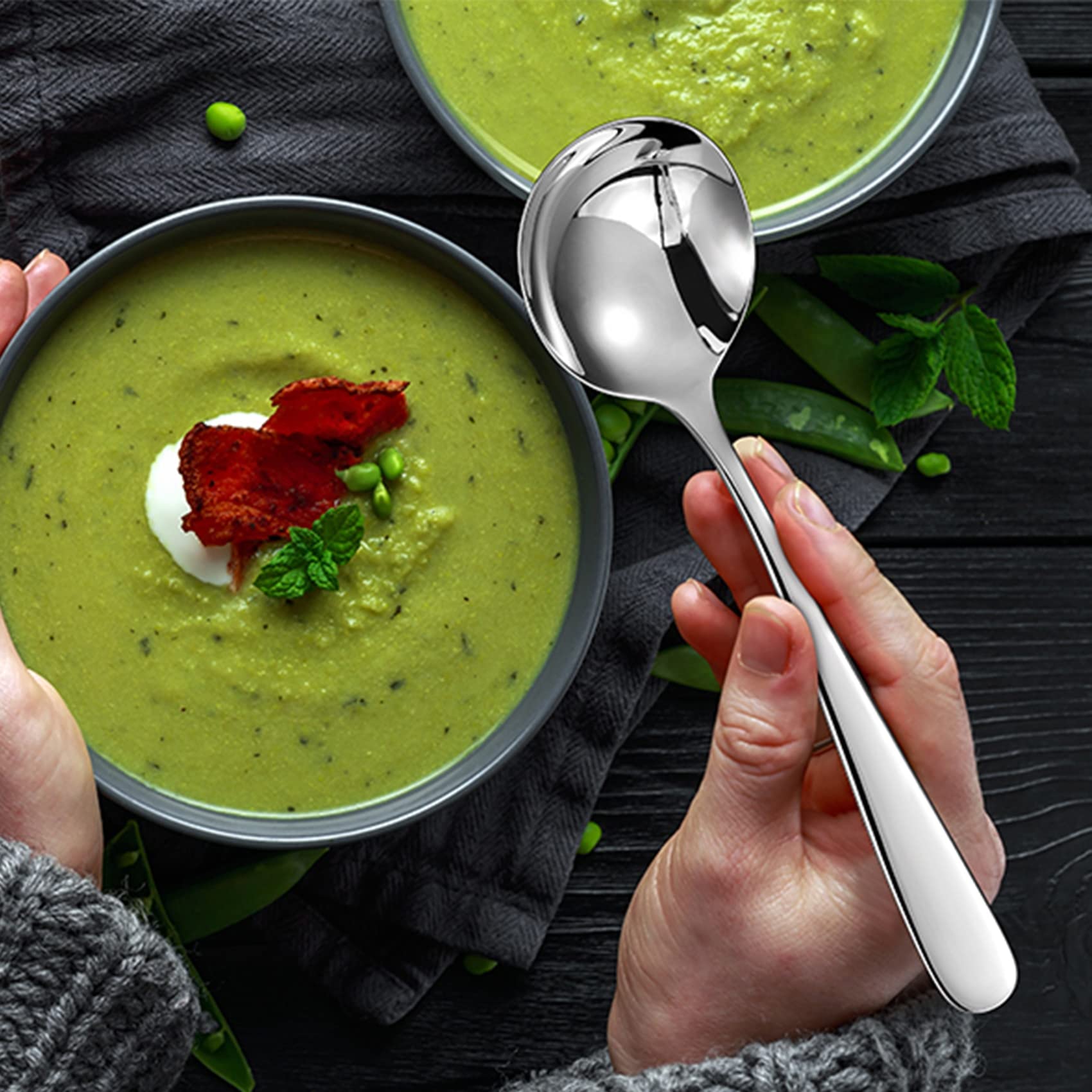 Keawell Louise spoon in dining setup for everyday meals