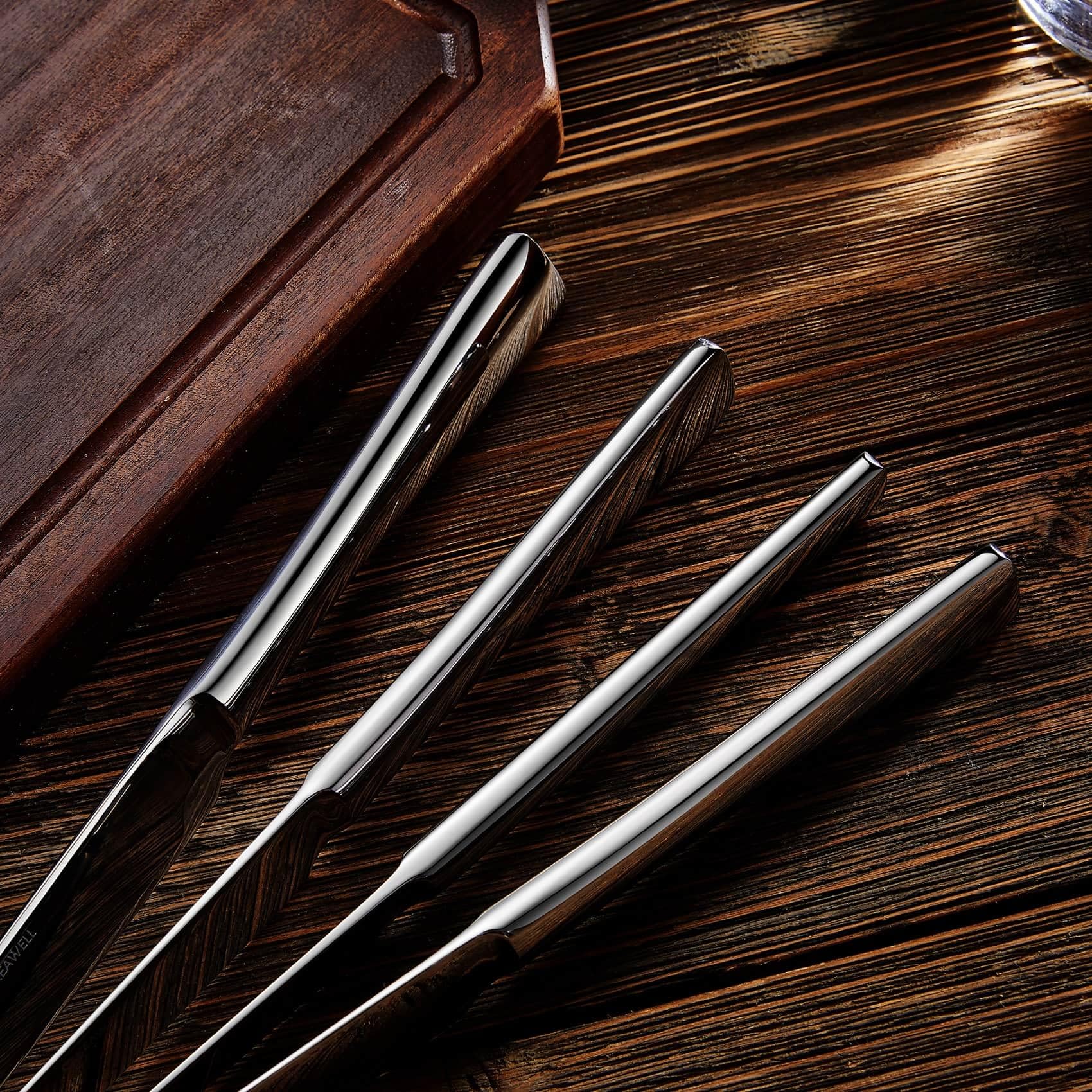 Keawell premium knives close-up blade highlighting stainless steel