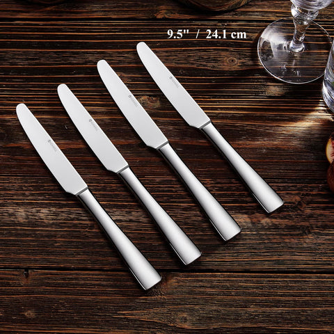 Keawell Louis Dinner Knives 4-piece set side view showing balanced weight