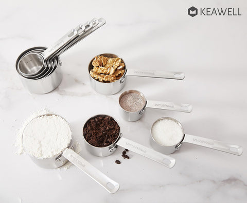 Keawell premium 1/2 cup measuring cup ideal for batter prep.