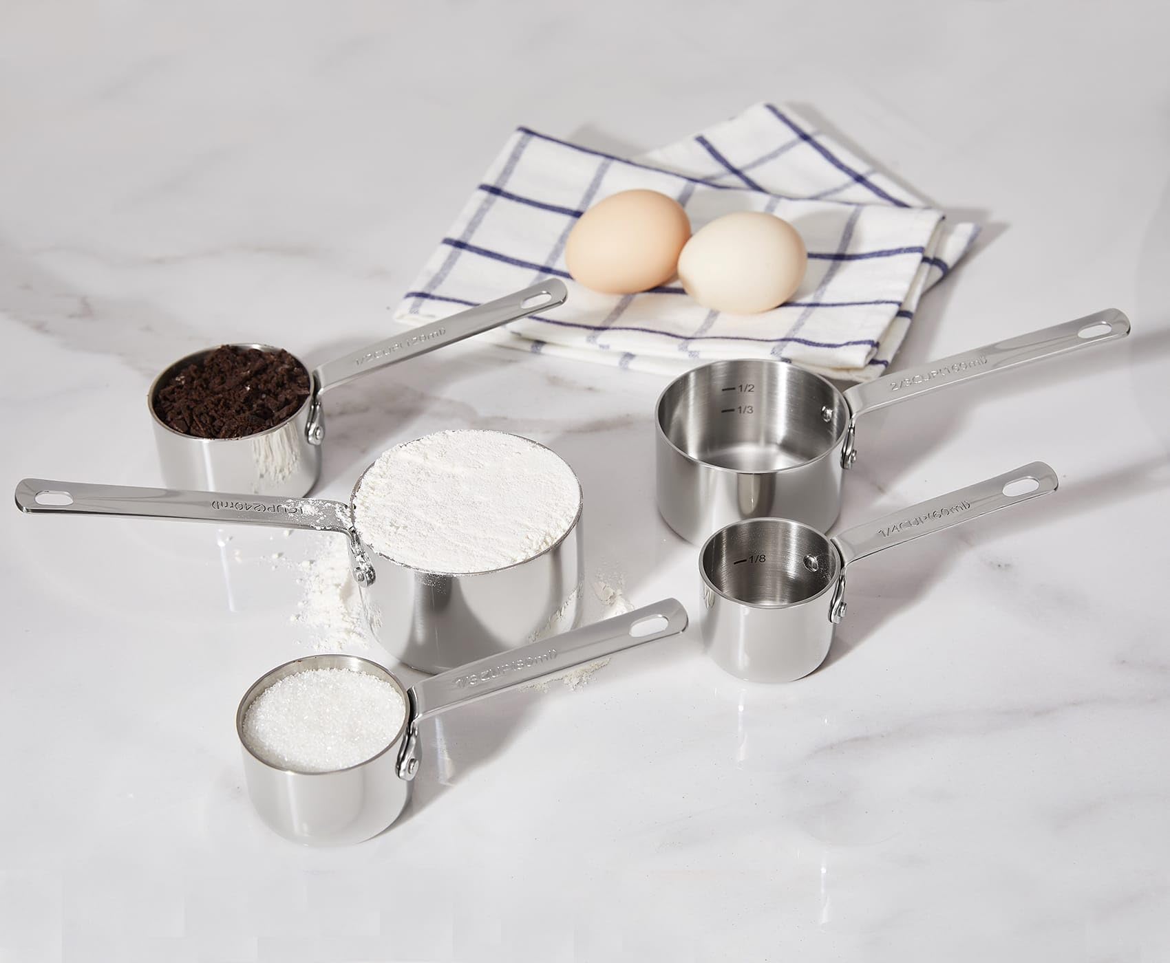 Keawell premium measuring cups are dishwasher safe for easy cleanup.