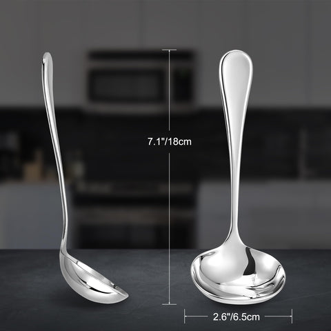 Verona gravy ladle with deep bowl for generous sauce portions.