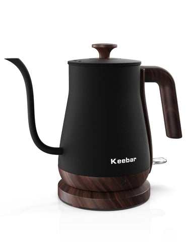 Keebar Gooseneck Kettle with steel body for precise pouring.