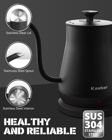 Keebar stainless steel construction ensures durable, pure-tasting water.