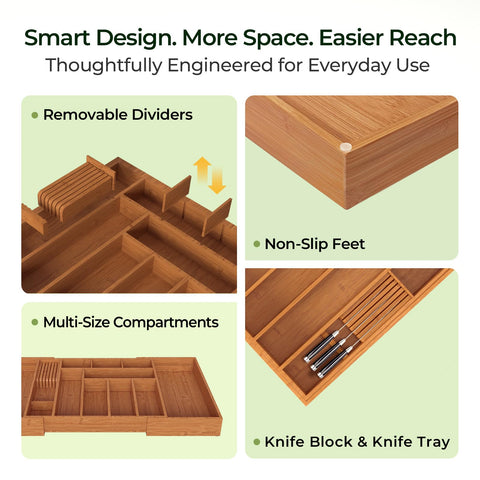 Keechee heat-treated bamboo close-up highlights durability and moisture resistance.