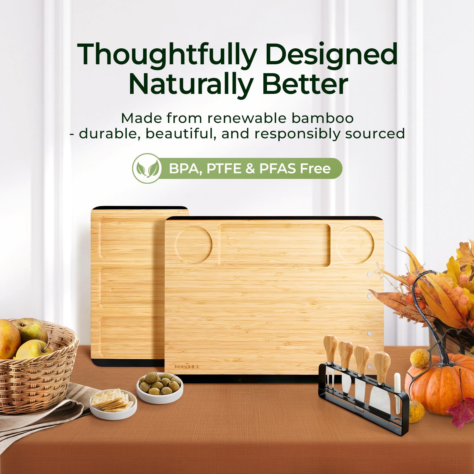 Keechee smooth edges ensure safe, comfortable handling.