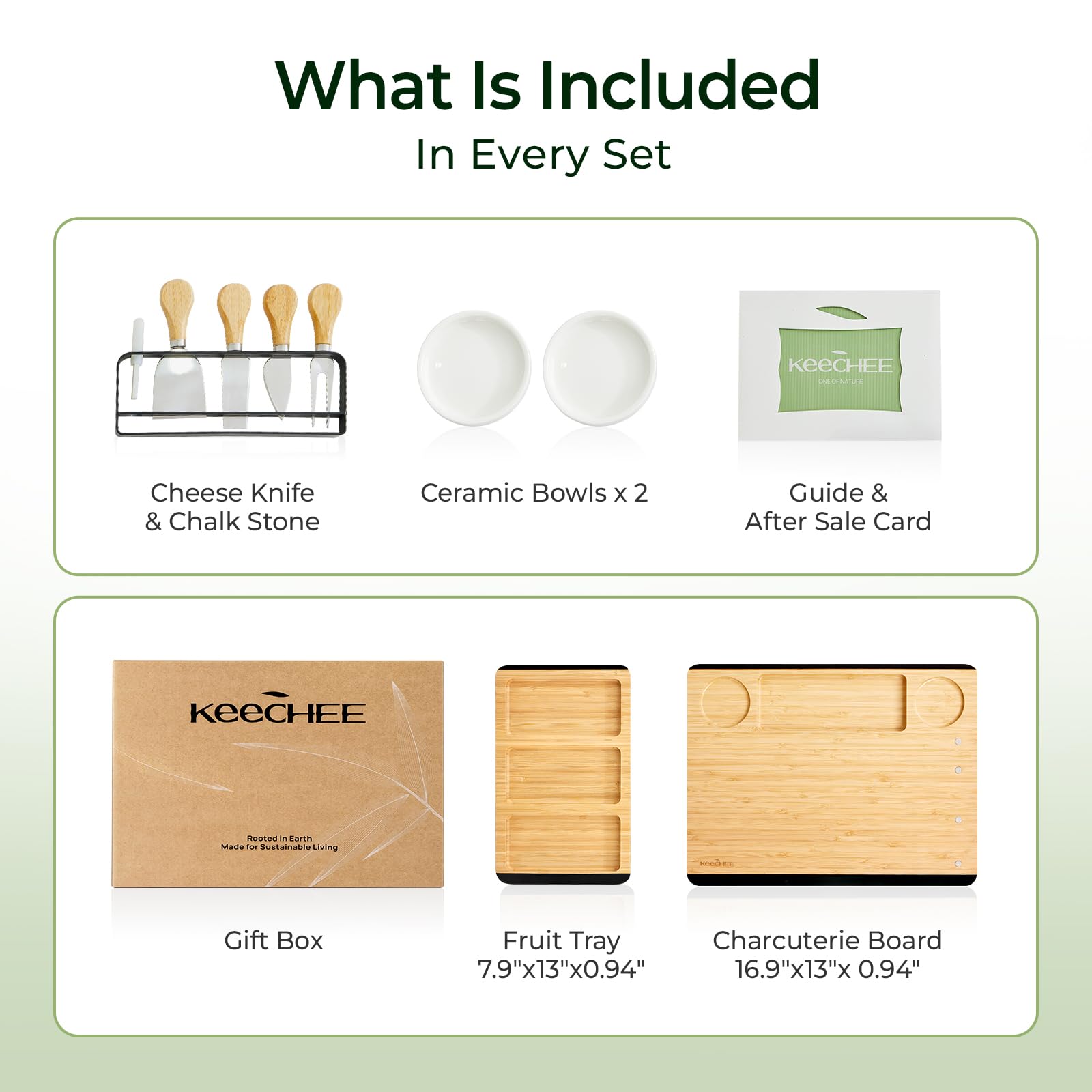 Keechee sustainable bamboo construction supports eco-friendly entertaining.
