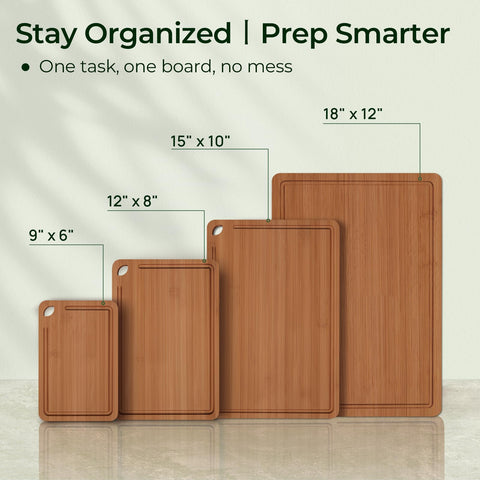 Keechee cutting board showing built-in handles for easy transfer and handling.