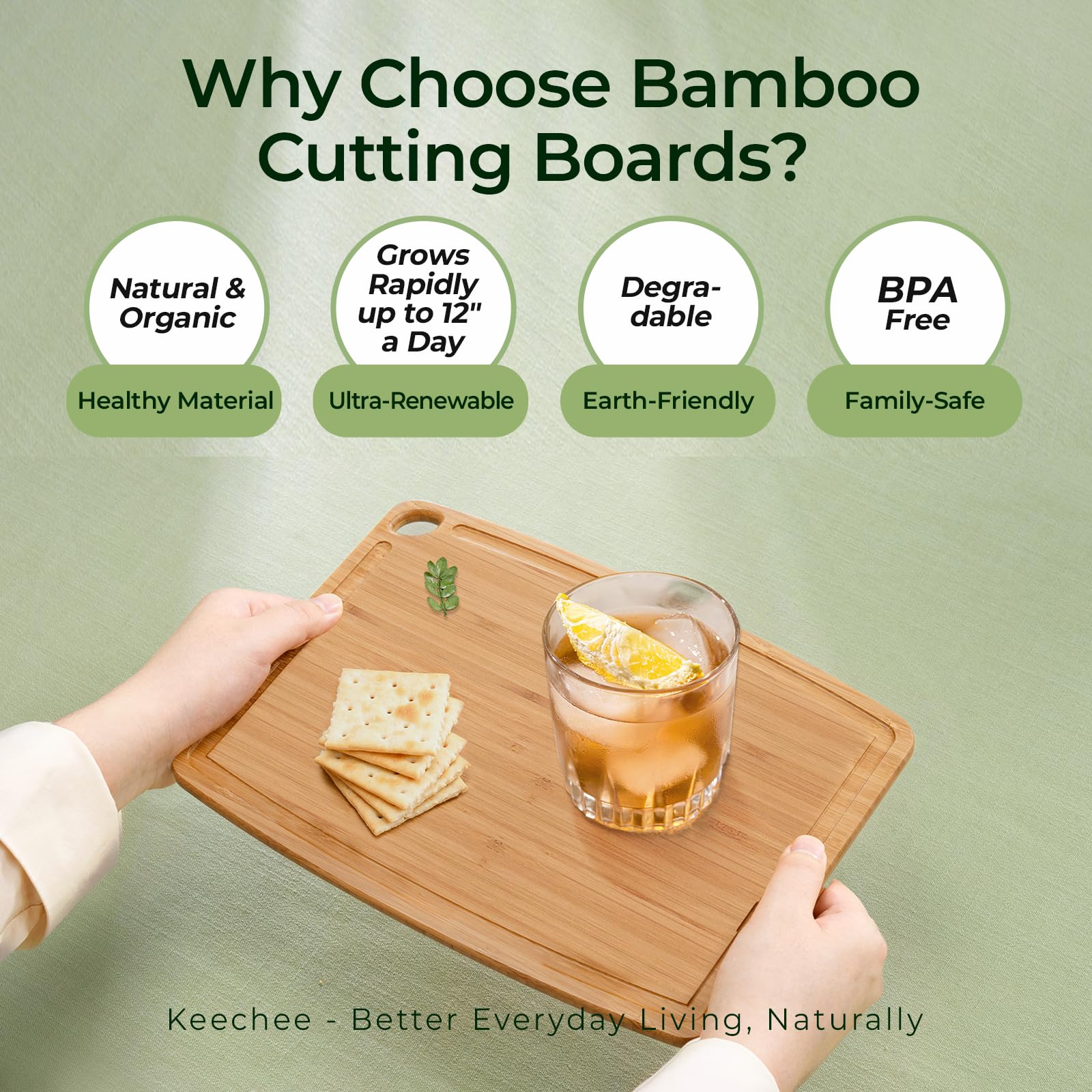 Keechee kitchen prep-to-table board enhances small-space cooking.