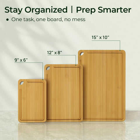 Keechee low-water-absorption bamboo board is easy to clean.
