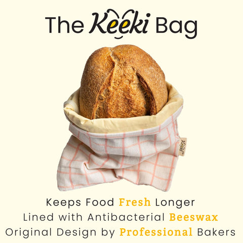 Keeki Bag with a wide opening and drawstring for easy loading.