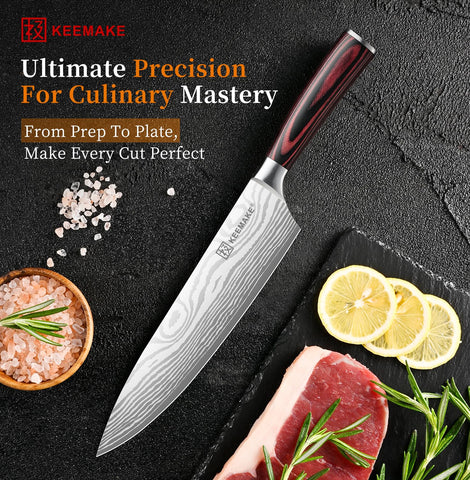 KEEMAKE 8 Inch Chef Knife ready for home cooks and professionals.