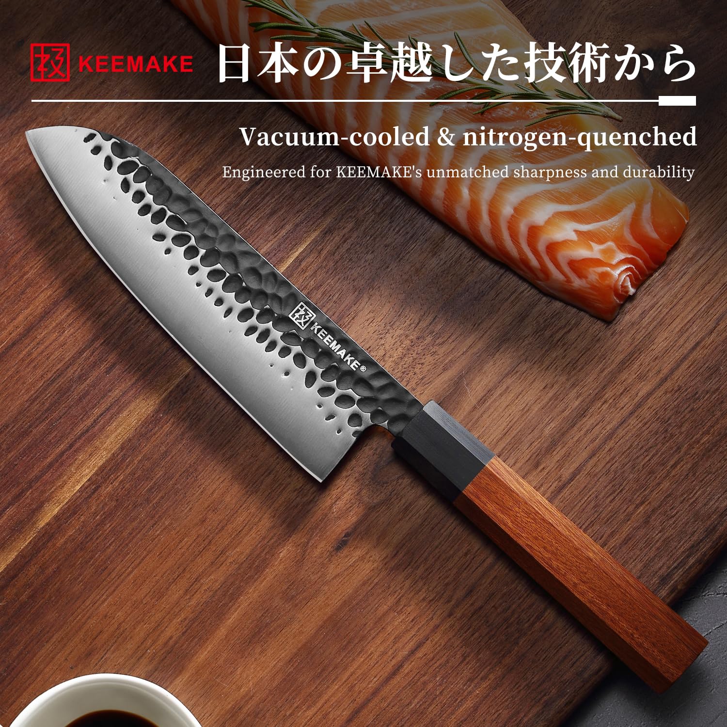 KEEMAKE KIKU series blade with non stick coating for easy cleaning and rust resistance.