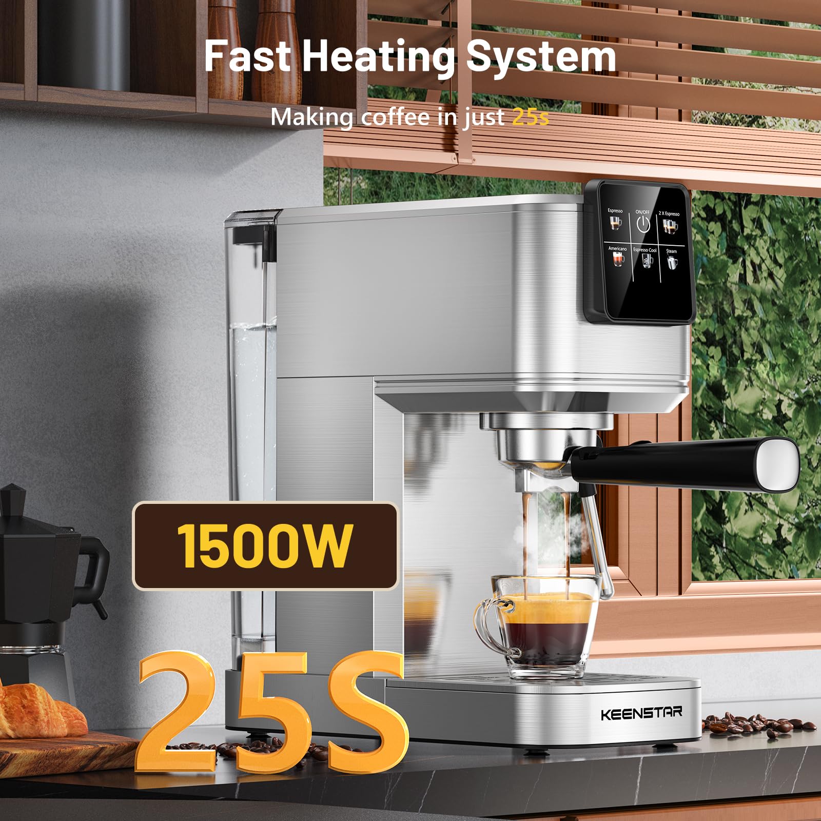 KEENSTAR cold brew setup showing quick cold coffee at home