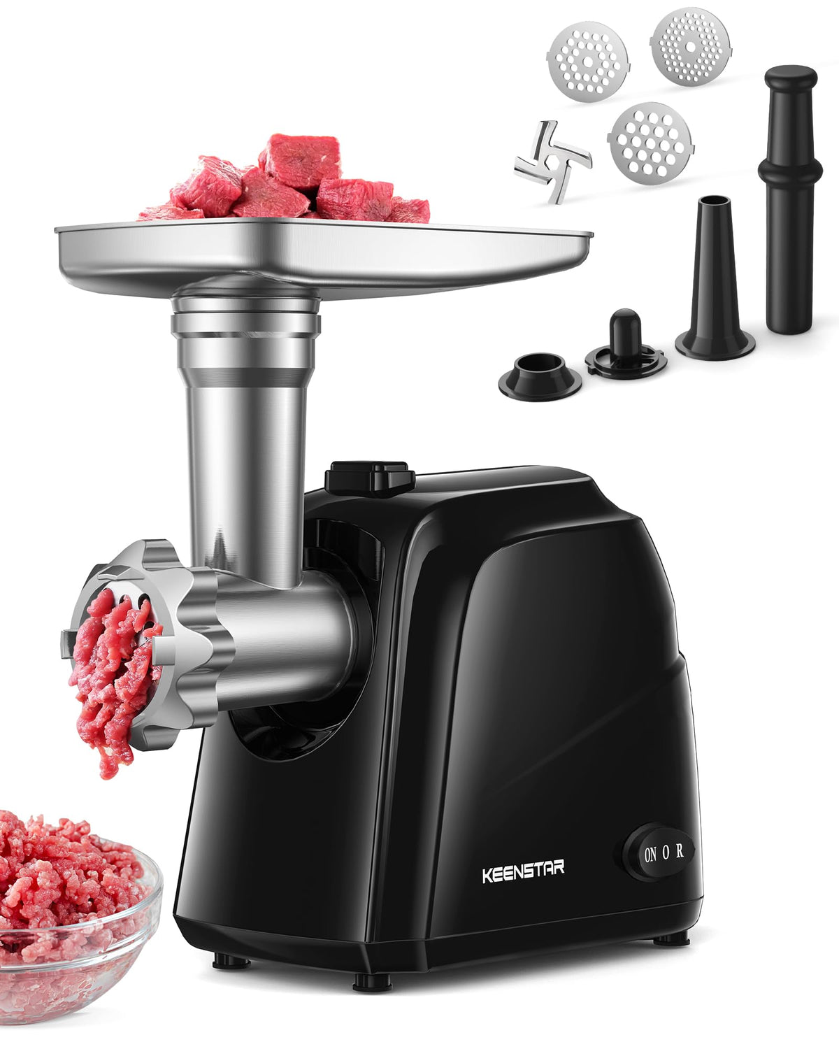 KEENSTAR electric meat grinder with copper motor for efficient home grinding