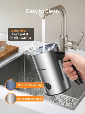 KEENSTAR auto warm function preserves foam quality between pours