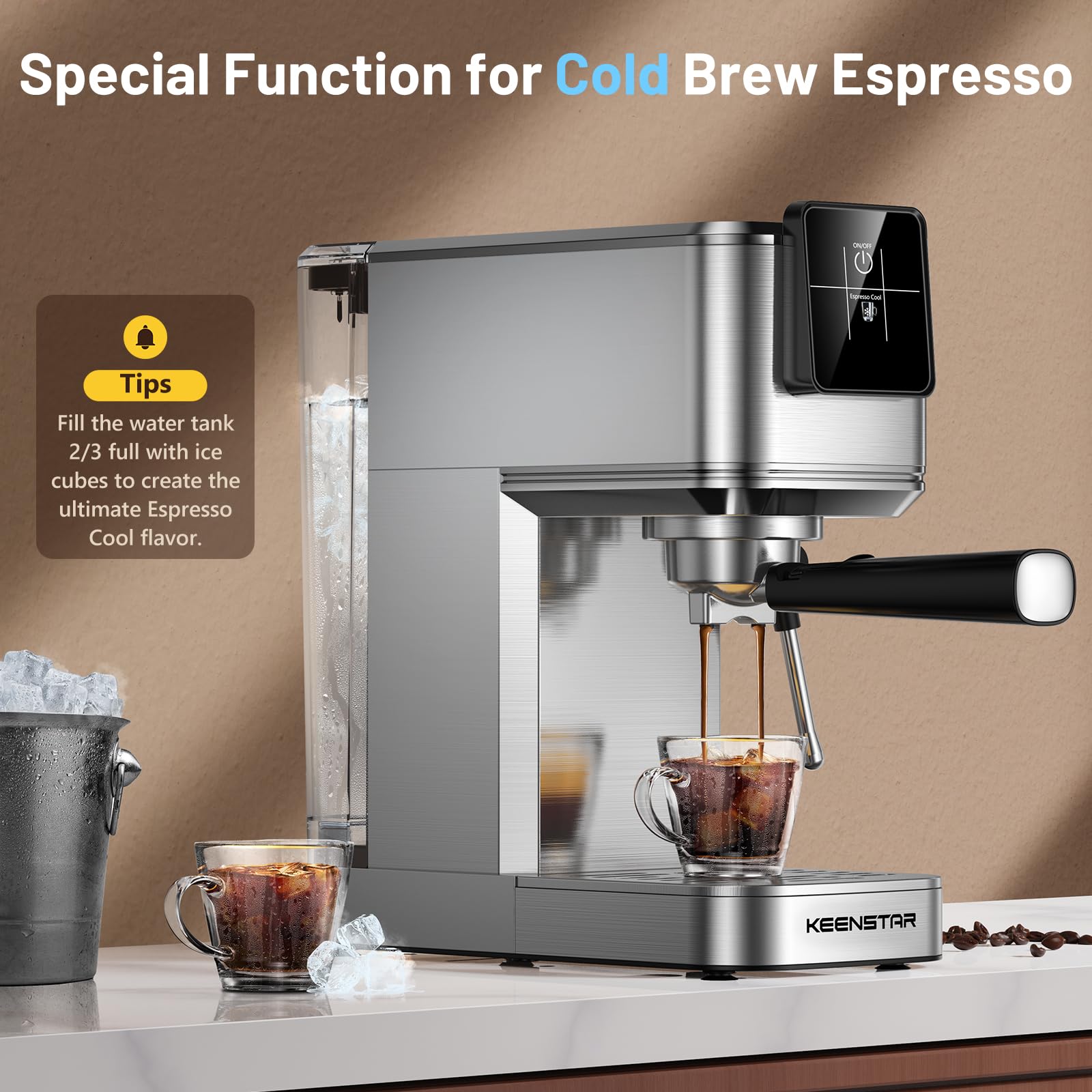 KEENSTAR cold brew mode producing smooth coffee in minutes