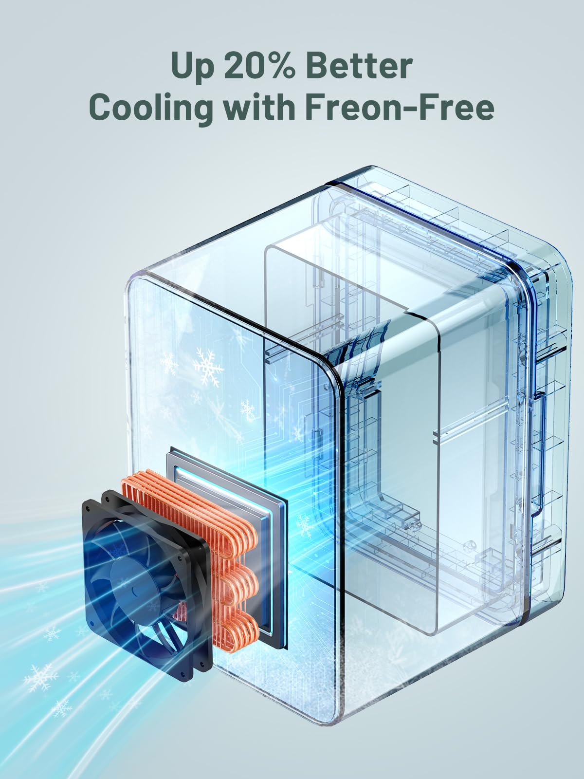 KEENSTAR mini fridge removable shelves offer flexible organization.