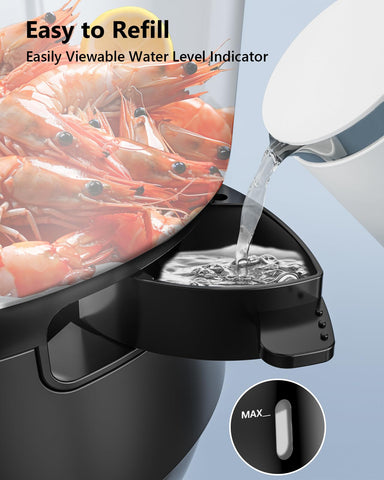 Three-tier design enables multi-dish meals in one go with KEENSTAR steamer.