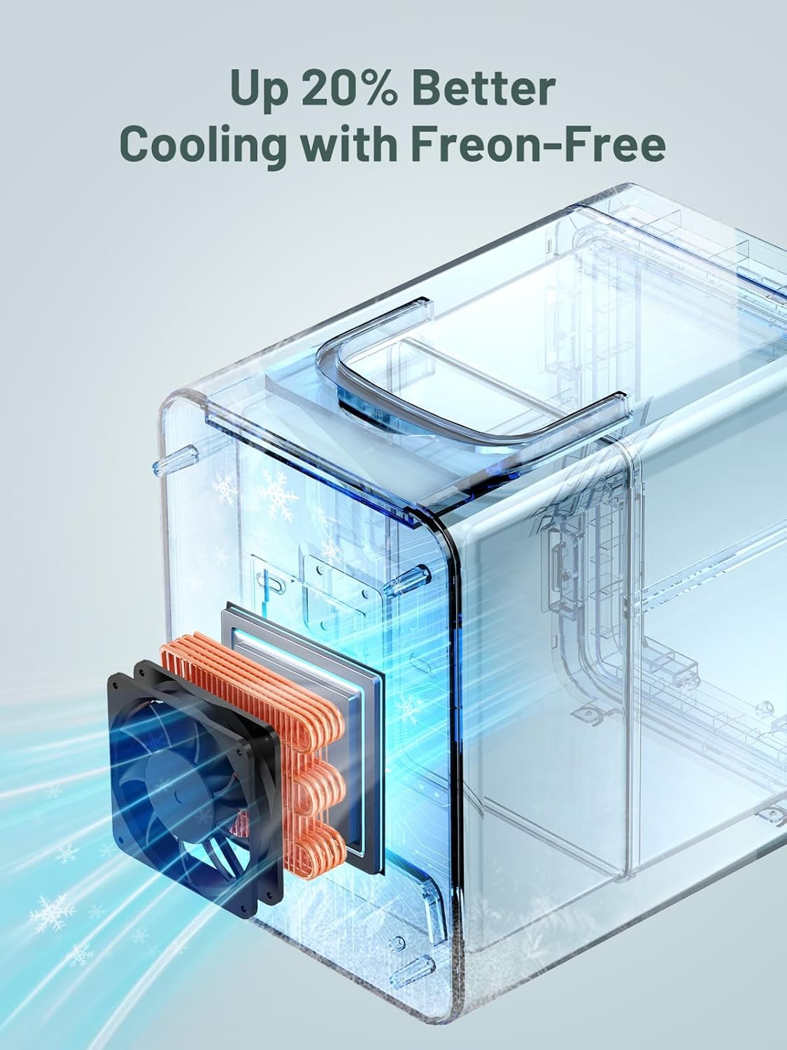 KEENSTAR Skincare Mini Fridge energy-saving design minimizes power use.