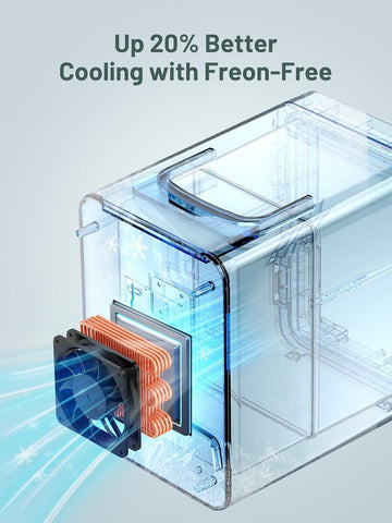 KEENSTAR Skincare Mini Fridge energy-saving design minimizes power use.