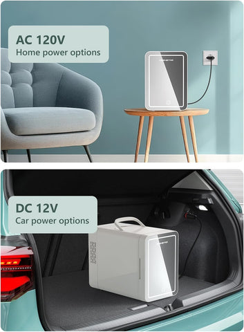 KEENSTAR Skincare Mini Fridge ultra-quiet operation keeps spaces peaceful.