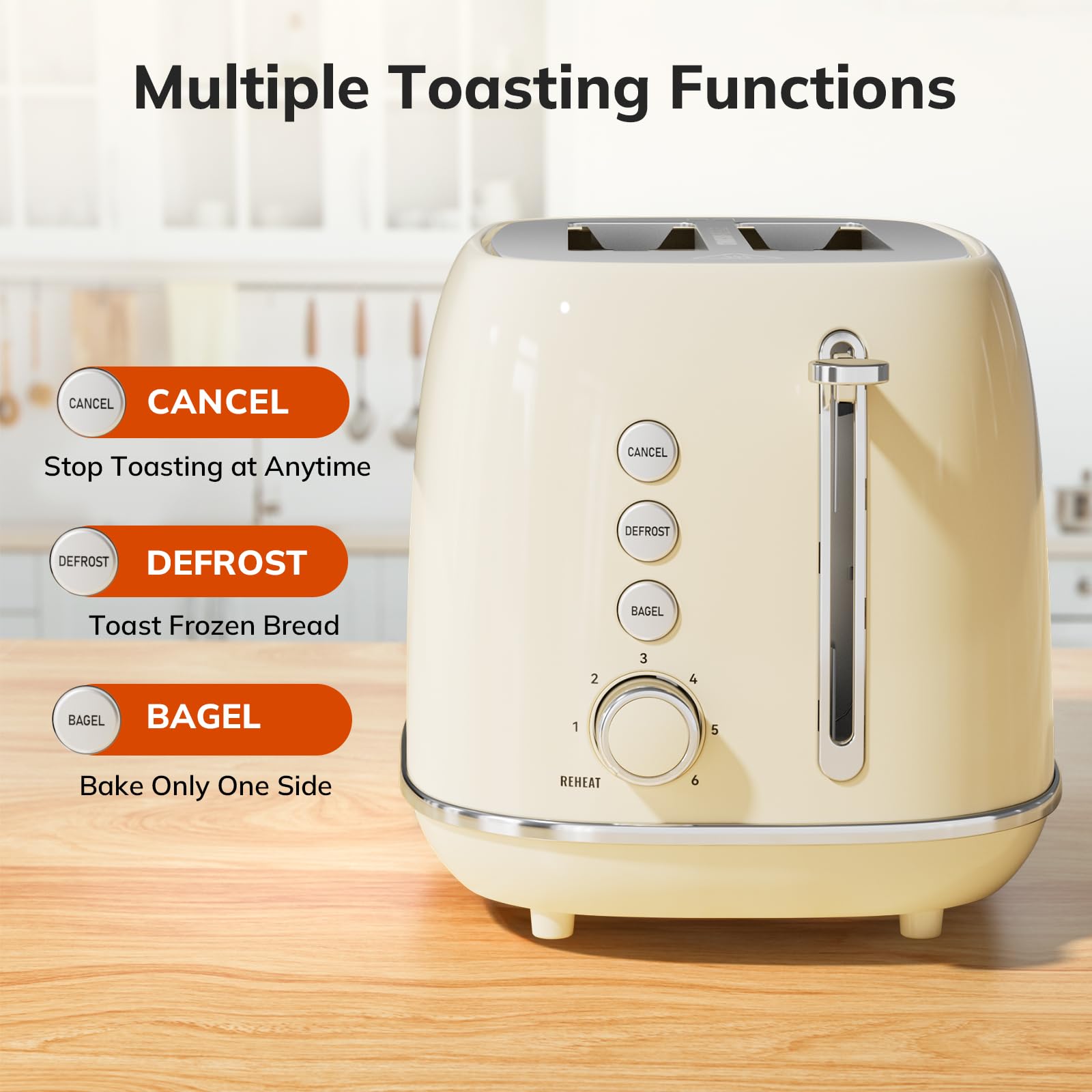 Keenstone toaster bagel function for toasting one side for a crisp edge.