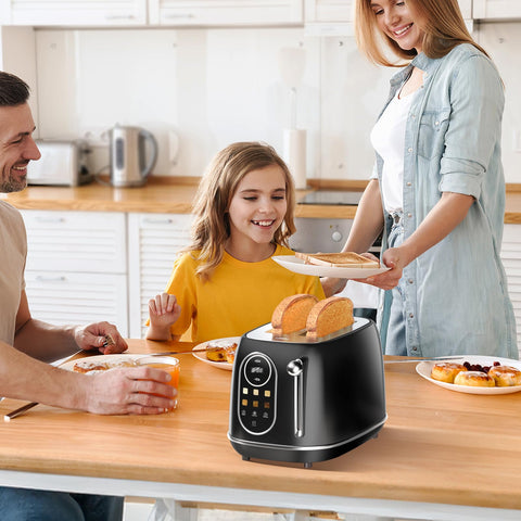 Keenstone black stainless steel toaster on a kitchen counter