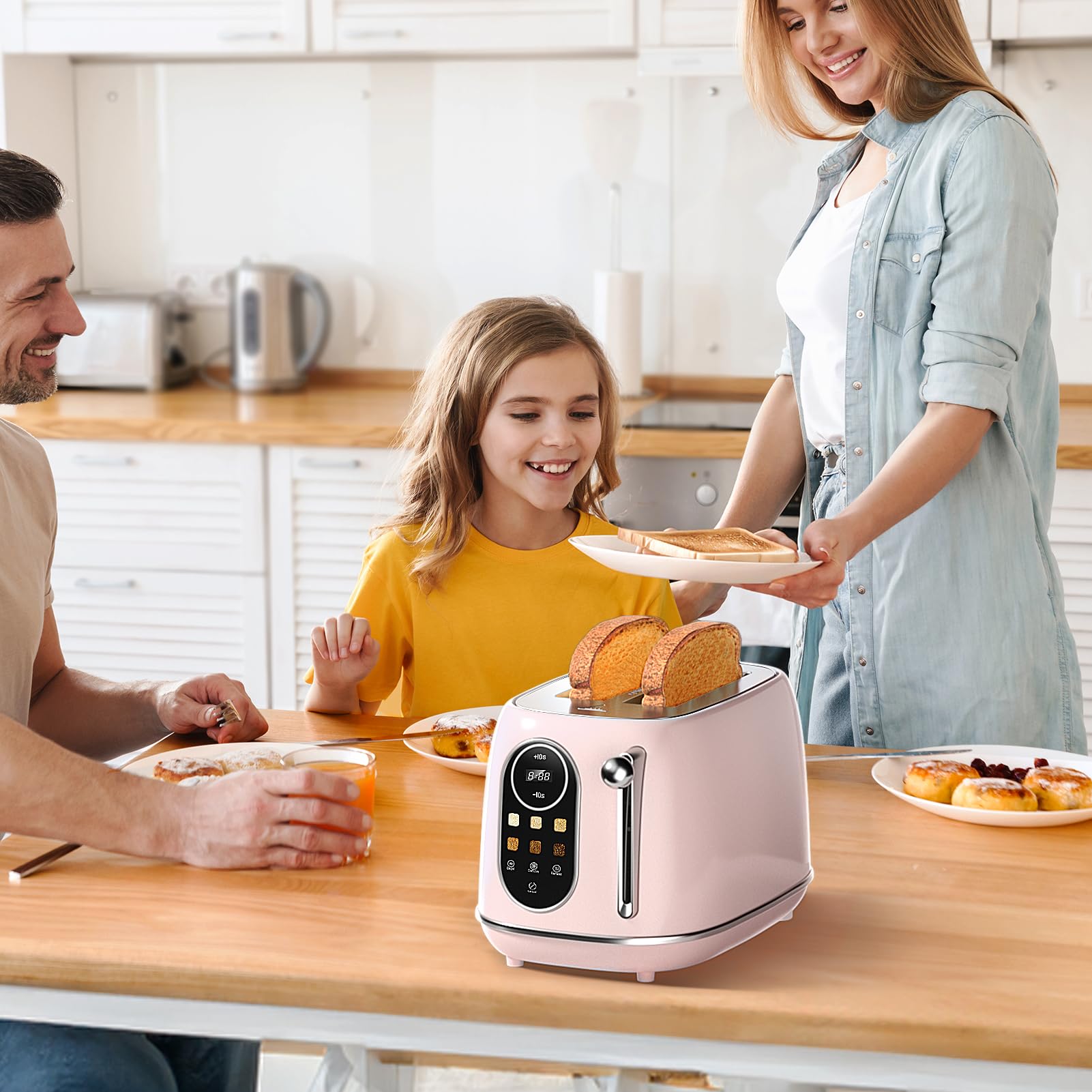 Keenstone removable crumb tray for quick cleanup after busy mornings