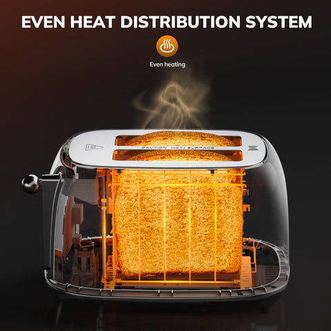 Keenstone Smart Touch Toaster wide slots accommodate bagels and thick slices with ease.
