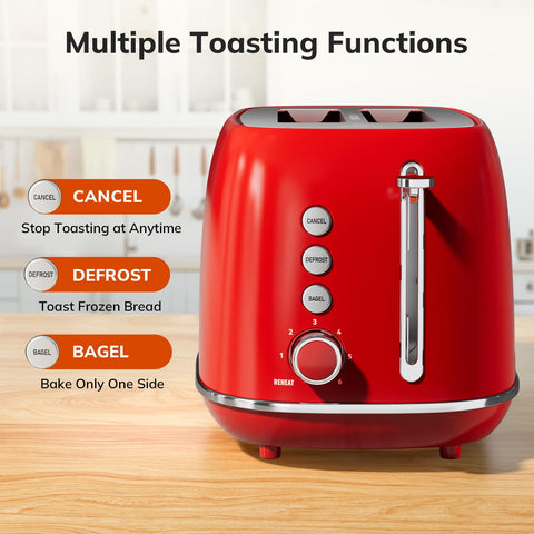 Keenstone stainless steel toaster 18-8 finish adds durable style and easy cleaning.