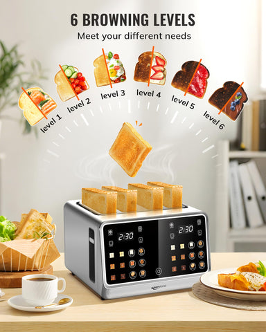 Keenstone Toaster 4 Slice presets bagel gluten free for diverse breads