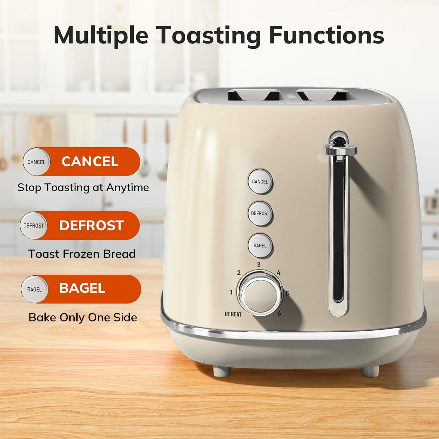 Keenstone toaster bagel function for toasting one side.