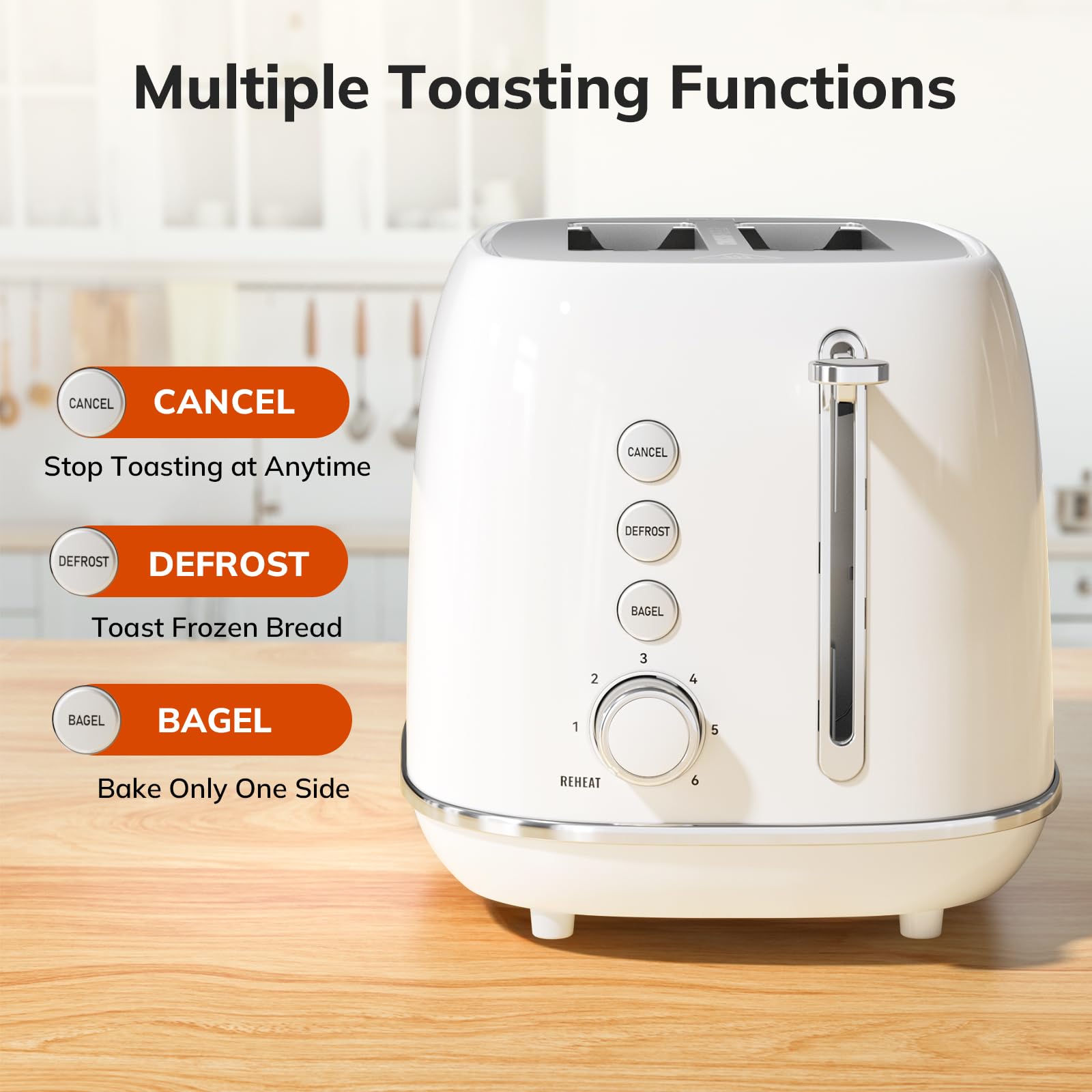 Keenstone toaster bagel function for single-side toasting.