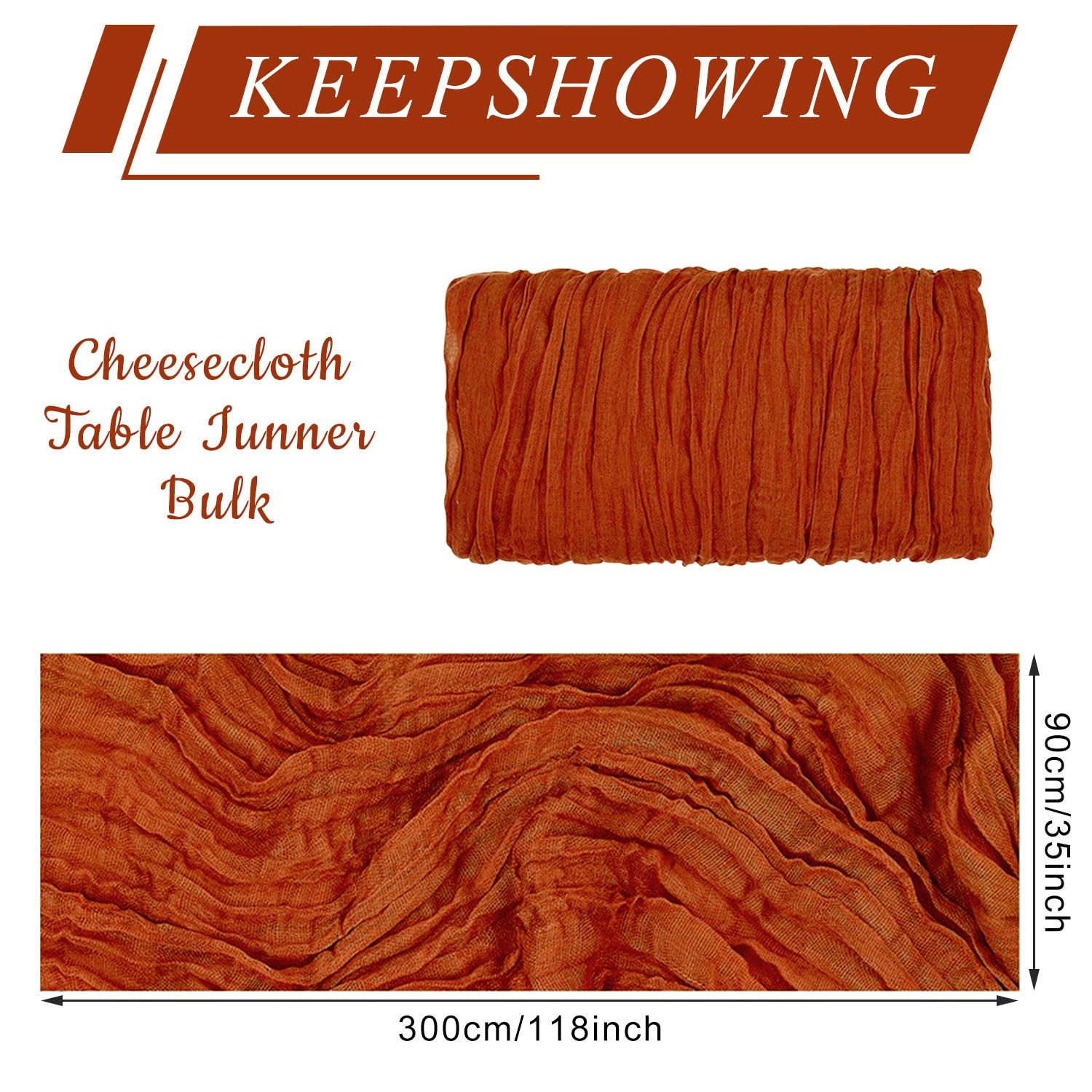 Keepshowing cheesecloth table runner for Christmas decor creates festive ambience