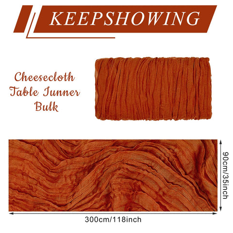 Keepshowing cheesecloth table runner for Christmas decor creates festive ambience