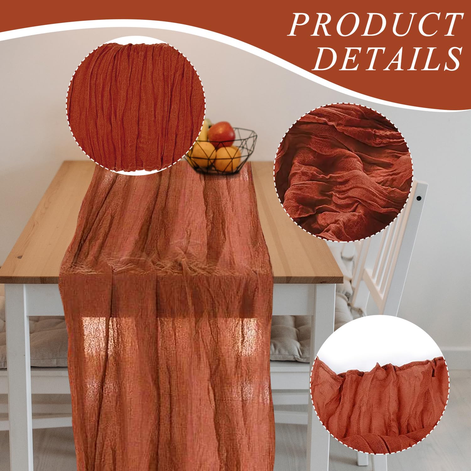 Keepshowing rectangle table runner fits most tables for versatile décor.