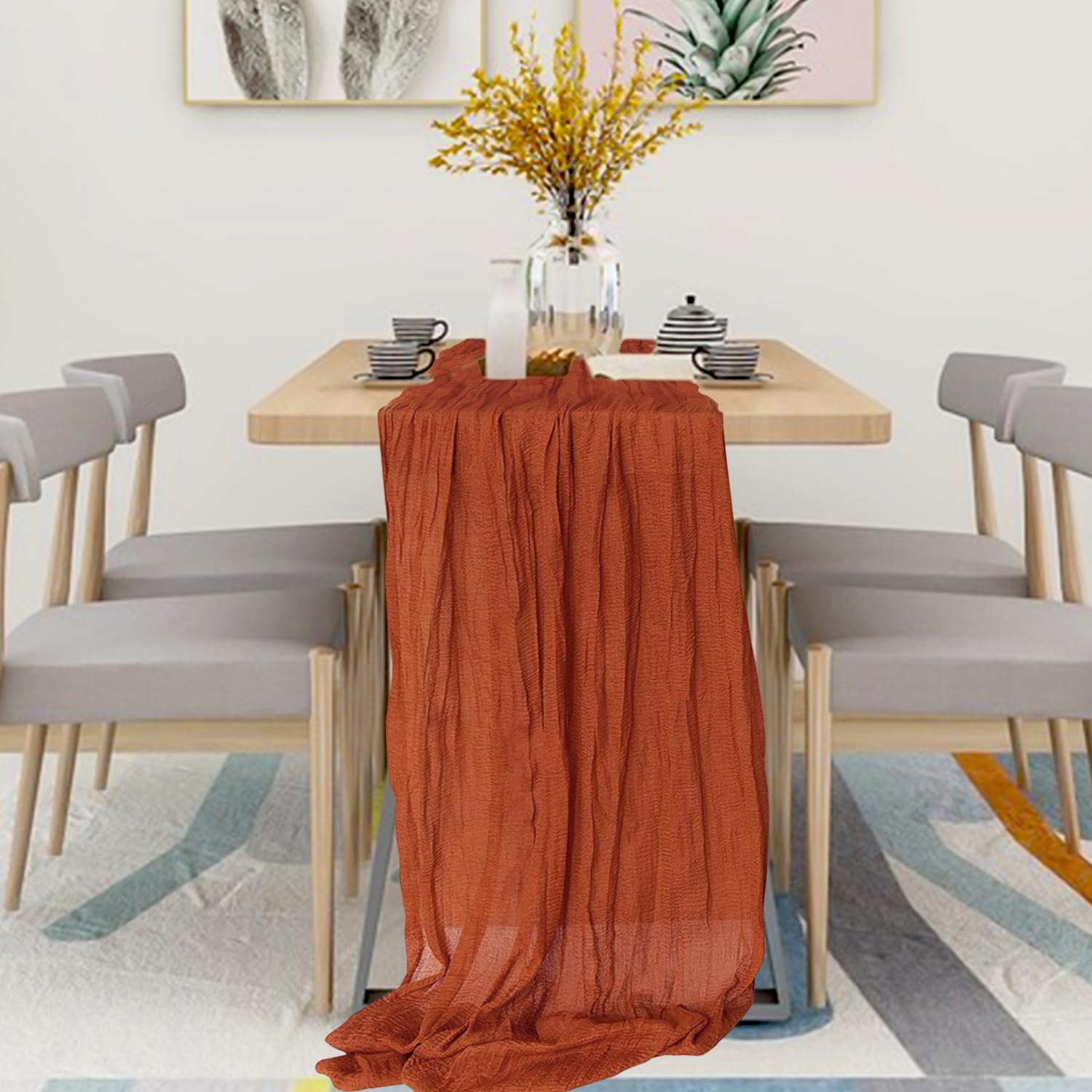 Keepshowing reusable cheesecloth runner, easy to wash and reuse.