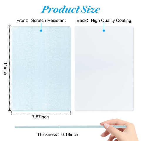Keepwaters textured tempered-glass board shows a heat-resistant, easy-to-clean surface.