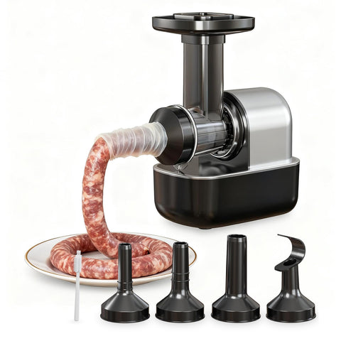 Keerain Electric Sausage Stuffer front view highlighting compact home-use design