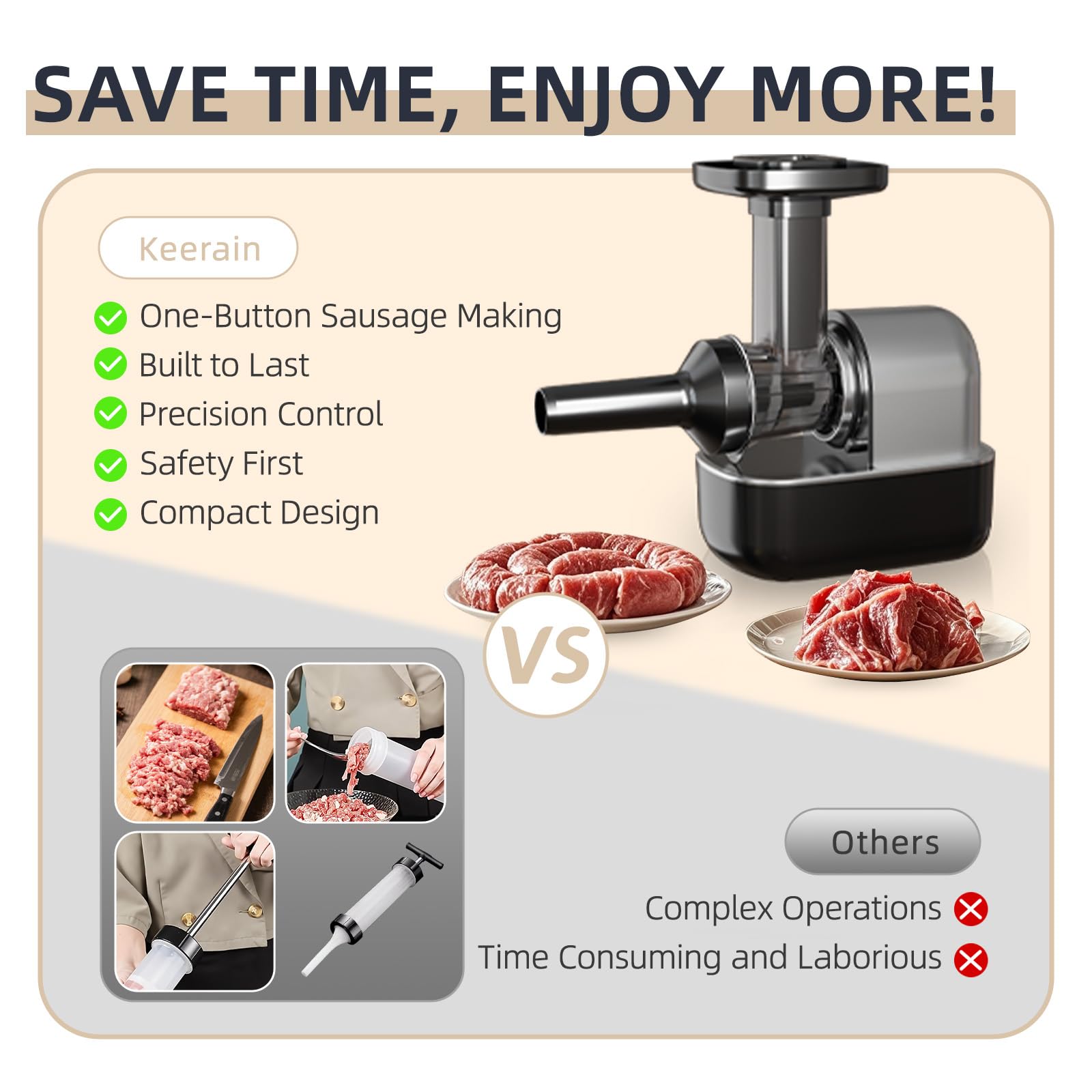 Keerain meatball tube included for easy meatball making