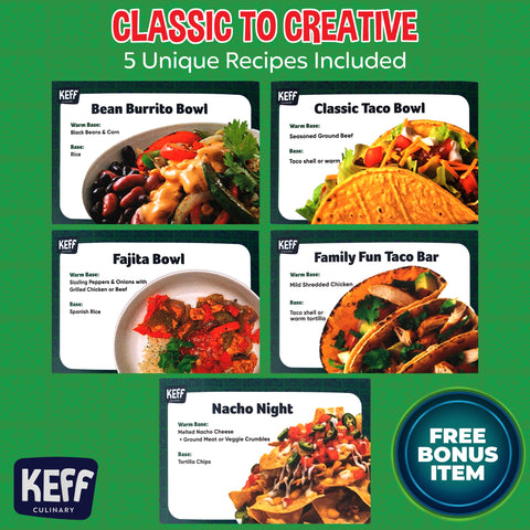 KEFF recipe cards inspire taco bar creativity and quick setup