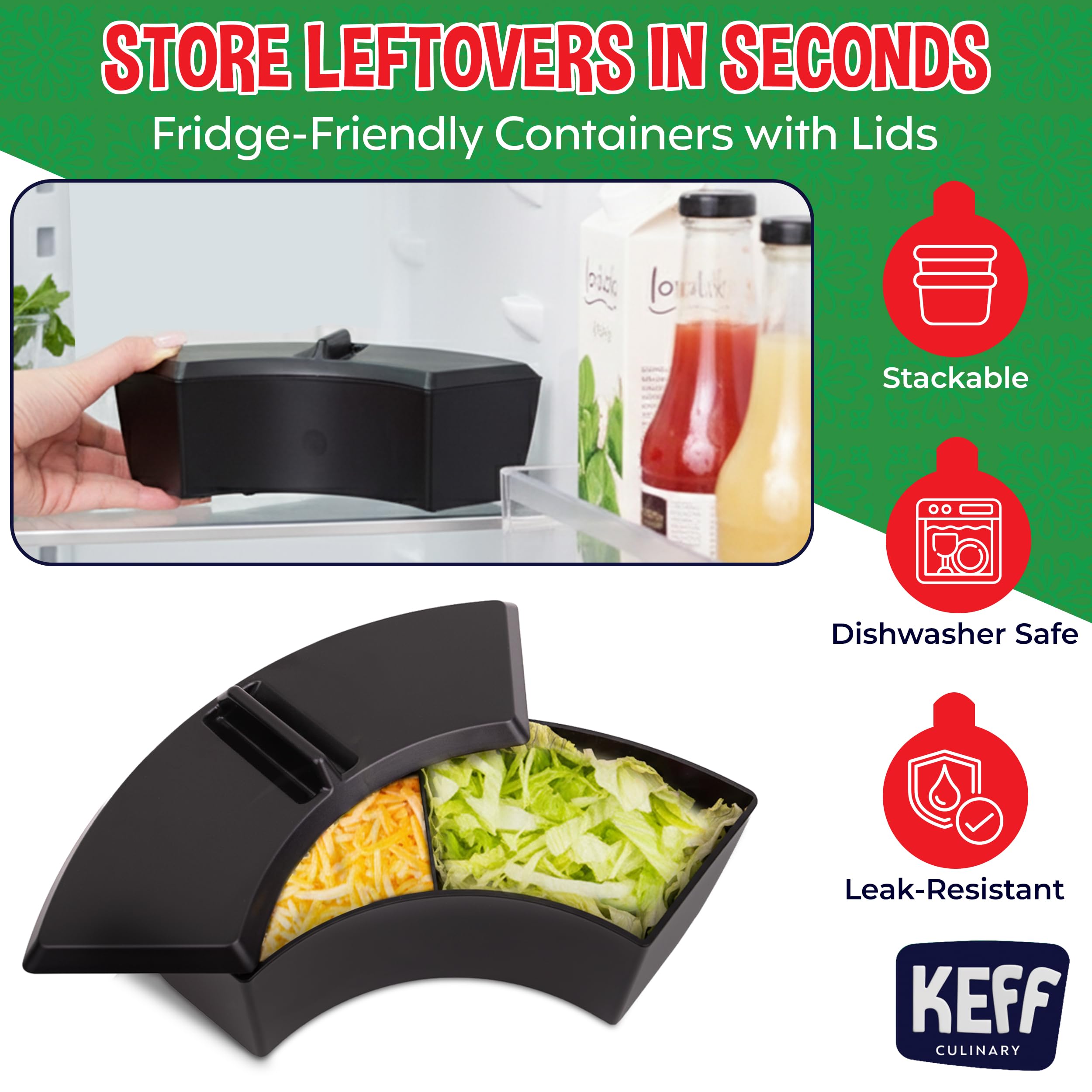 KEFF squeeze bottles deliver precise sauce dispensing for tacos and dressings