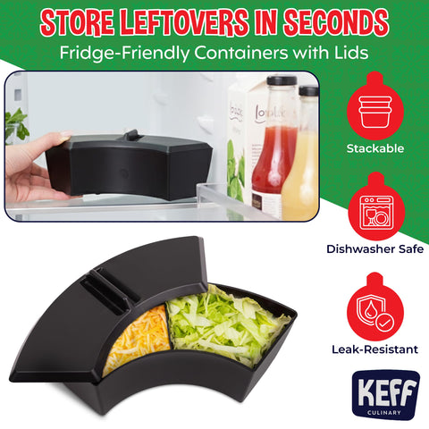 KEFF squeeze bottles deliver precise sauce dispensing for tacos and dressings